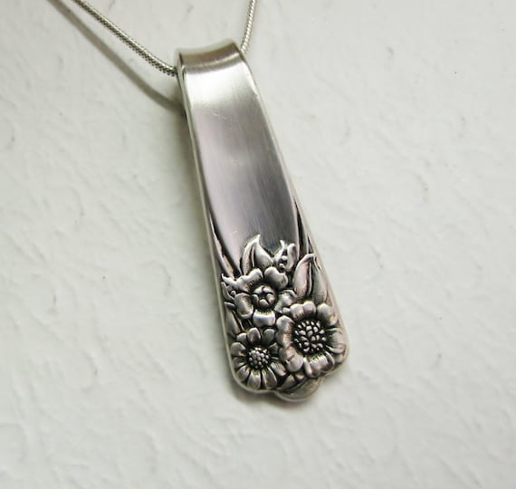 Spoon Necklace, Spoon Pendant, 'April' 1950, Sunflower Necklace