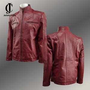 Superbe veste en cuir marron pour rebelles - Vêtements d&#39;extérieur avant-gardistes de fabrication supérieure
