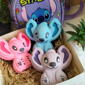 Stitch Bath Bomb Gift Set: Handmade, Colorful, Fun (3 pcs)