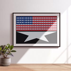 Cowboy Carter Tour Druck | Beyonce Kunst | Amerikanische Flagge Poster | Minimal Dekor | Konzert Poster | Cowboys Carter-Tour | Sterne und Streifen Kunst