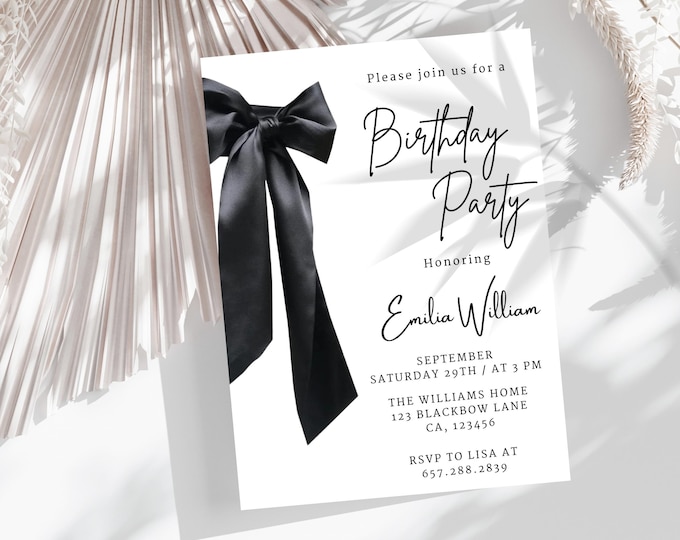 Personalize Your Bash / Canva Editable Birthday Card / Digital Party Invitation / Printable Birthday Invite / Invitation