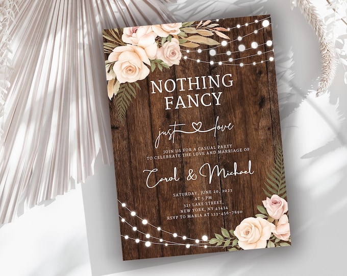 Elegant DIY Wedding Invites Customizable  / Canva Editable Card / DIY Printable Wedding Card / Customizable Wedding Invite / Wedding Card