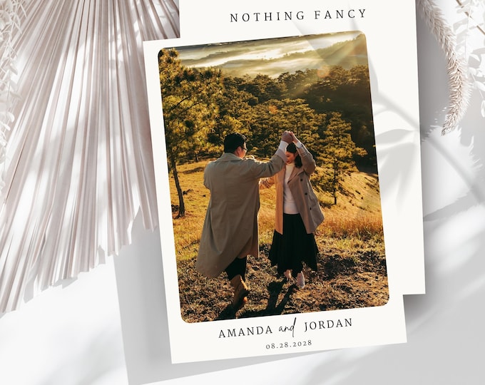 Custom Photo Wedding Invitation Template / Canva Editable Invitation / DIY Printable Wedding / Customizable Wedding Invite / Wedding Card