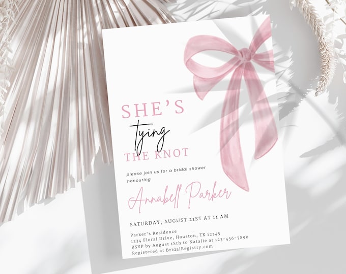 Bridal Shower Invitation Digital Download / Editable Canva Invitation Card / DIY Bridal Shower Invitation / Modern Bridal Shower Template