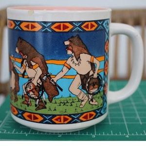 Bev Velarde Jicarilla Apache Bear Dance Coffee Mug Vintage Native American Art