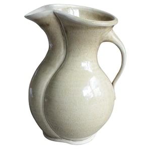 Studio Pottery Ceramic Pitcher Vase Signed Makers Mark