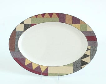 Studio Nova Palm Desert Oval Serving Platter Stoneware Nancy Green 14" Y2216