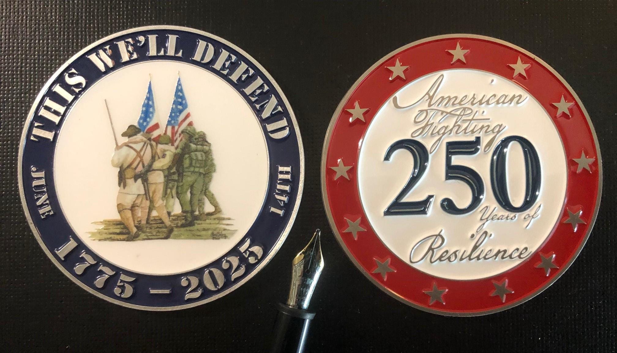 US Army 250th Birthday Challenge Coin - Etsy