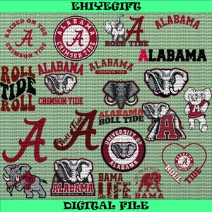 Mehrschichtiges Alabama College SVG, Cricut, Crimson Tide SVG, Leichtathletik, Roll Tide, Football, Universität, digitaler Download