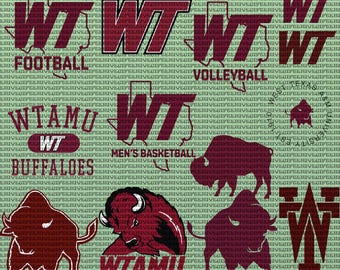 Layered West Texas A&M College SVG, Cricut, Buffaloes SVG, Athletics, Football, University, Digital Download File.