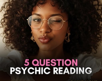 5 Question Psychic Intuitive Medium Reading-Same Hour Reading-fast Tarot-Astrology Insight-Quick Answers-telepathy reading-Psychic Advice