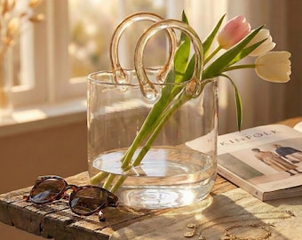 Handtasche Glasvase