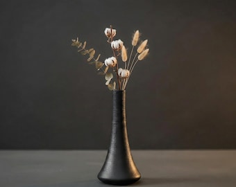 Matte Schwarze Keramik Vase
