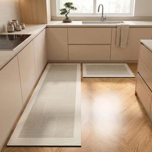 Japandi sneldrogende keukenmat - minimalistisch loperkleed diatomiet