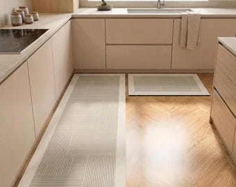 Tapis de cuisine à séchage rapide Japandi - Tapis de passage minimaliste en diatomite