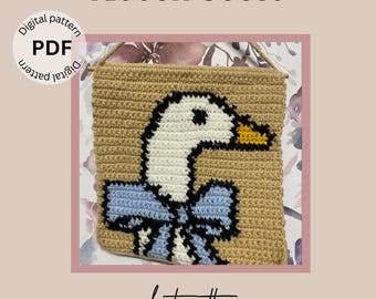 Patrón de tapiz de crochet de ganso con cinta: ideal para principiantes (descarga digital)