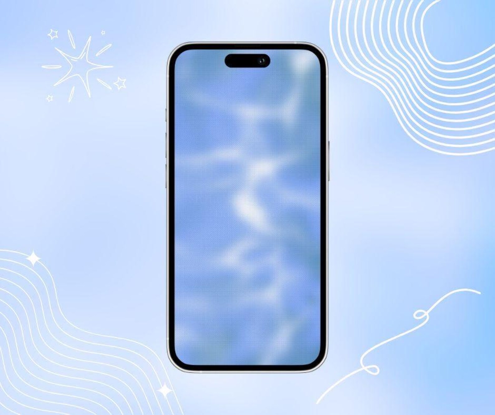 Blue Aesthetic Phone Wallpaper – Minimalist Digital Background, Calming ...