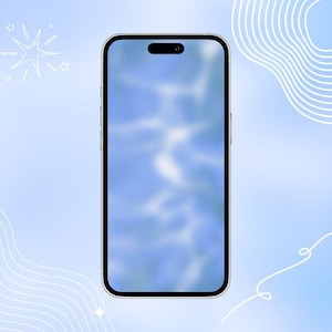 Blue Aesthetic Phone Wallpaper – Minimalist Digital Background, Calming Lock Screen Download for iPhone & Android