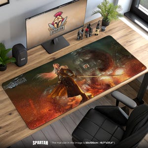 Sephiroth Desk Mat: Final Fantasy VII Remake, Shinra Tower Scene