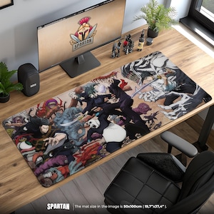 Jujutsu Kaisen Battle Mouse Pad - Yuta, Maki, Panda & Geto Desk Mat, Anime Action Scene Decor, JJK 0 Gaming Gift