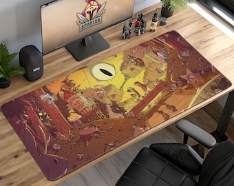 Gravity Falls Bill Cipher Mouse Pad – Dipper & Mabel Mystery Forest Gaming Desk Mat, Weird Anime Aesthetic Gift