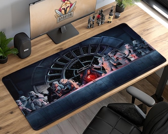 Star Wars Last Supper Mouse Pad – Darth Vader, Emperor & Stormtroopers, Galactic Empire Desk Mat, Sci-Fi Gamer Gift