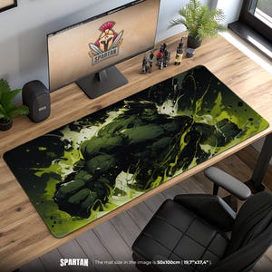 Hulk Smash Mouse Pad – Green Rage Superhero Artwork, Marvel-Inspired Desk Mat, Gaming Gift, Epic Hero Decor