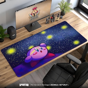 星のカービィ マウスパッド - ゲーマー向けキュートなギャラクシーデスクマット、鮮やかなカービィアート、ゲーミングデスクの装飾、任天堂ギフト