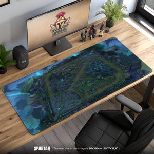 Summoner’s Rift Map Mouse Pad - League of Legends Gaming Desk Mat, LoL Map Design for Gamers, Esports Setup Decor