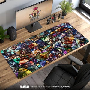 League of Legends Mouse Pad - Champion Collage Gaming Desk Mat, LoL Gamer Setup, Summoner’s Rift Anime Decor, Gift Idea
