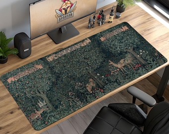 William Morris Forest Tapestry Mouse Pad – Medieval Nature Pattern Desk Mat, Arts & Crafts Style Decor, Historic Gift