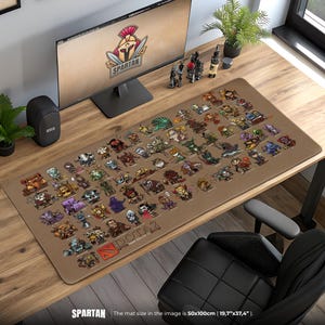 Dota 2 Chibi Hero Desk Mat – Cute MOBA Character Art Mouse Pad, Gaming Gift, Esports Setup Decor, Dota Fan Collection