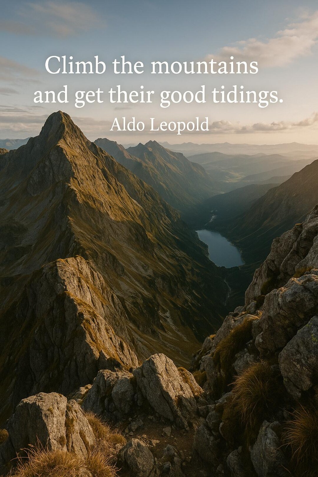 Climb the Mountains - Aldo Leopold Quote Print | Inspirational Nature ...