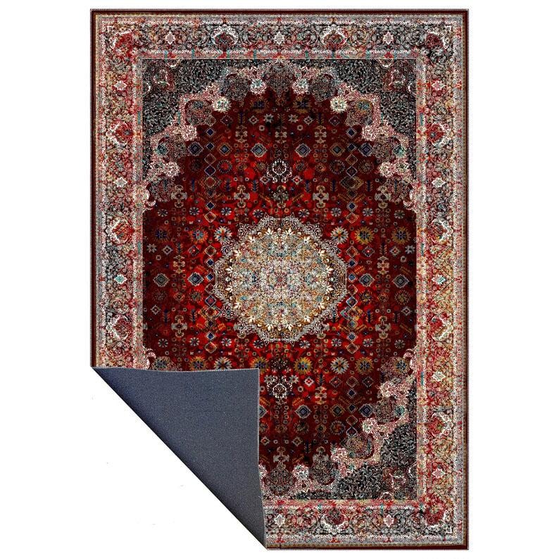 Luxury Persian Style Rug, Red Oriental Medallion Carpet, Vintage ...