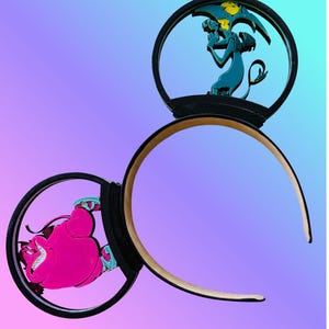 Mischievous Imp Duo Interchangeable Mouse Ears | Myth Villain 3D Printed Theme Park Accessory