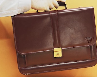 Profizio Leather Office Bag for Men – Handmade Laptop Briefcase | Professional Work Bag [With Customization]