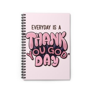 Gratitude Spiral Notebook - Thank You God Day Journal, Inspirational Gift, Daily Planner, Cute Stationery, Prayer Journal, [...]