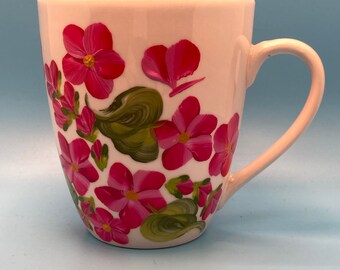 Hand Painted Ceramic Mug - Buds 'n Blossoms