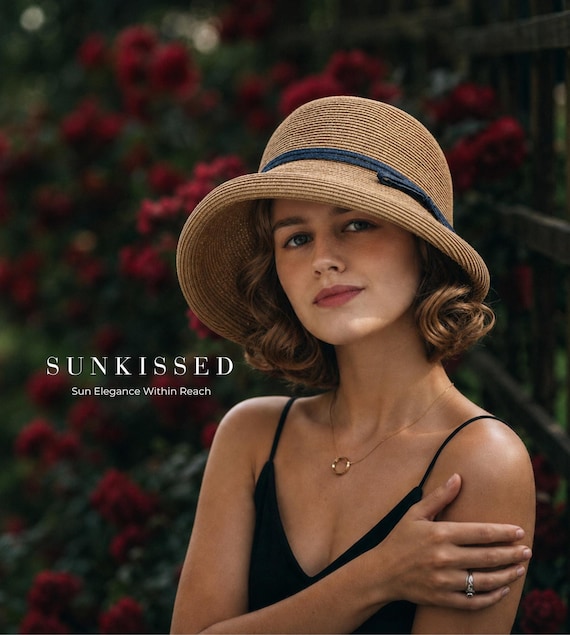 Straw Hat for Women, Foldable Sun Hat, Raffia Floppy Beach Hat, Sun Protection Summer Hat, Outdoor Cap