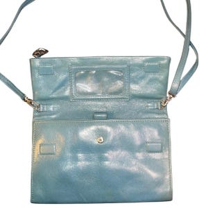 Brighton Vintage Turquoise Wallet Leather Purse Crossbody Western Cowboy 90s image 3