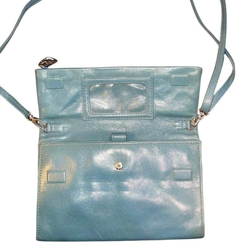 Brighton Vintage Turquoise Wallet Leather Purse Crossbody Western Cowboy 90s image 3