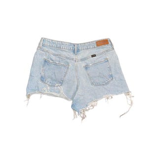 Wrangler Mid Rise Vintage Short Daisy Duke Jeans 8 Distressed Cowgirl Western Y2K image 2