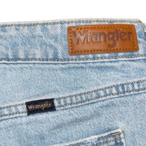 Wrangler Mid Rise Vintage Short Daisy Duke Jeans 8 Distressed Cowgirl Western Y2K image 5