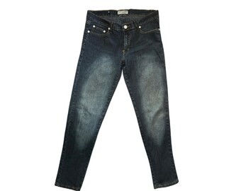 Jeans vintage Q.T Look USA con cuciture e ricami, taglia 7, denim Y2K western