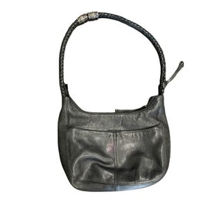 Brighton Barbados met rits aan de bovenkant hobo kiezelstenen leren schouder handtas gevlochten riem afbeelding 2