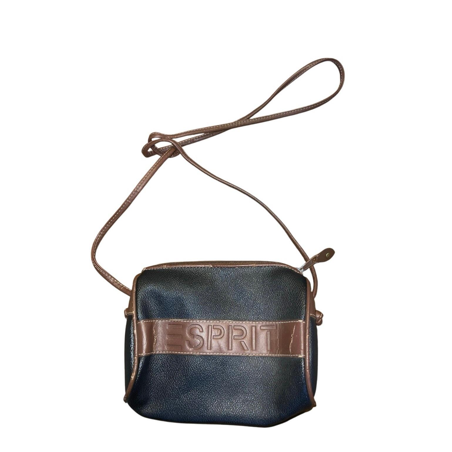 Leinen Esprit Tasche Beige Tasche Frau Stil Cabas In Nubuck Cognac