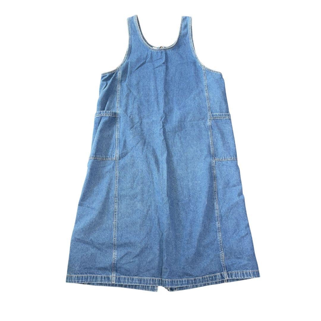 white christmas dresses Clove Jeans Open Front pinafore dress women Denim Skater Dress Plus Size  14-24 main image 0