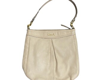 Torba na ramię Vintage Coach Ashley Putty Stone Leather Hobo F20114 Y2K