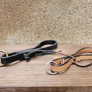 Keychain made from repurposed tack leather