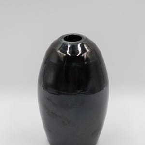 Glossy Black Angular Vase